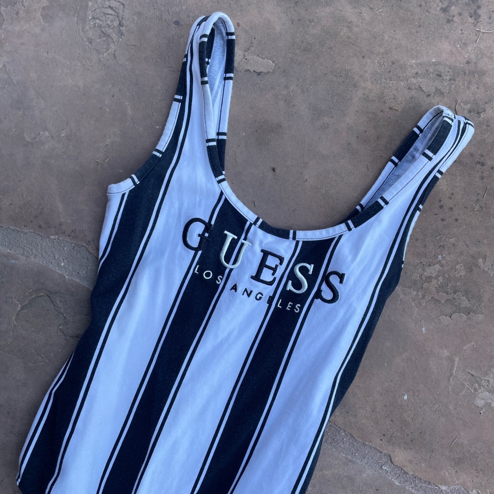 Guess black and white bodysuit